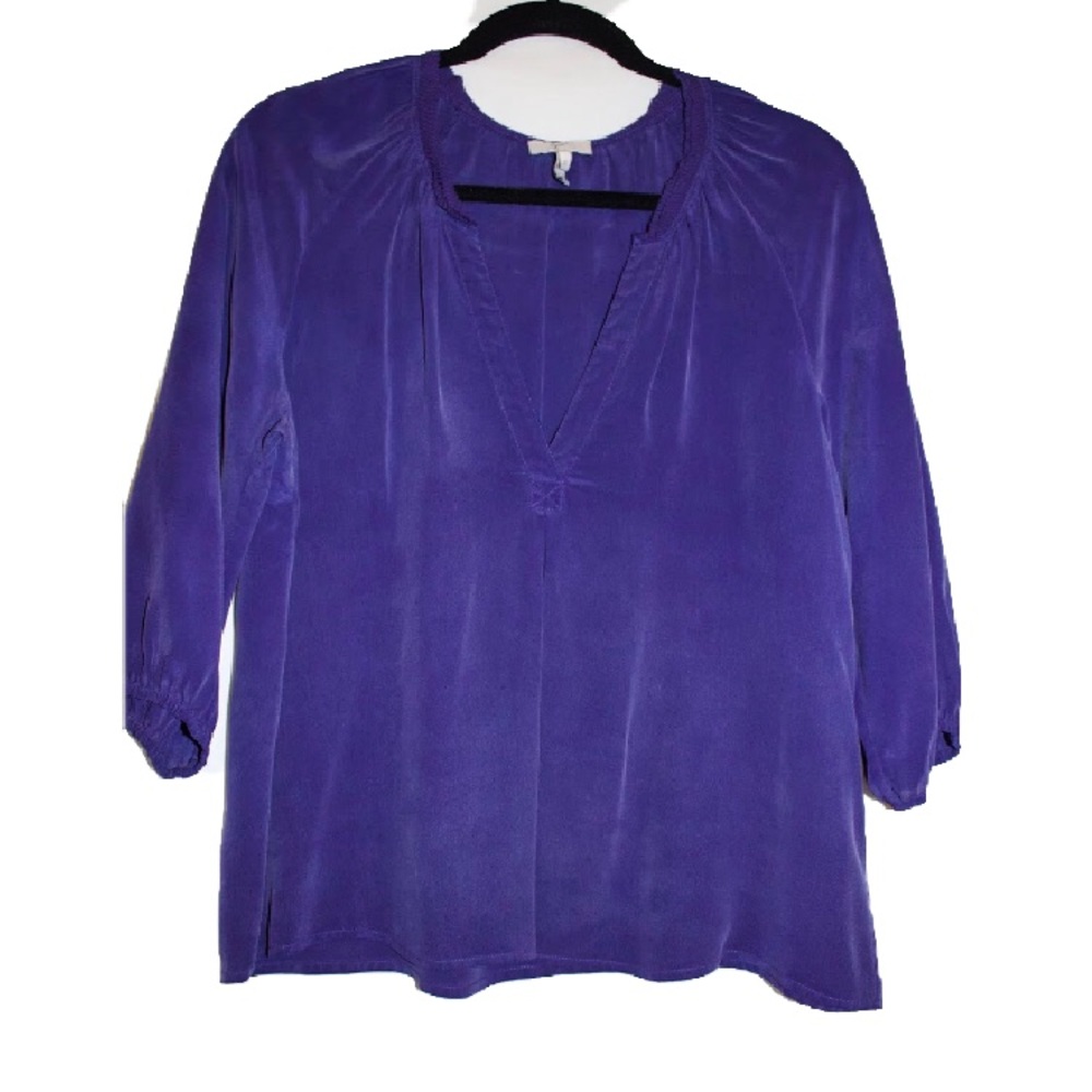 Joie “Addie” Blue Silk Blouse